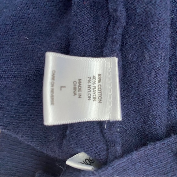 NY & Co Navy 3/4 Sleeve Button Down Cardigan - Picture 6 of 7